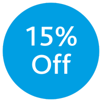 Fifteen percent off icon