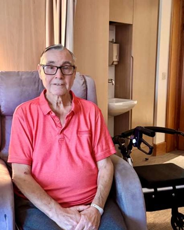 Jack in his room at The Prince & Princess of Wals Hospice 