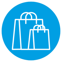 Shopping bags icon