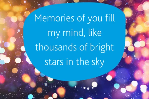 Memories Of You Fill My Mind, Like Thousands Of Bright Stars In The Sky_540x540
